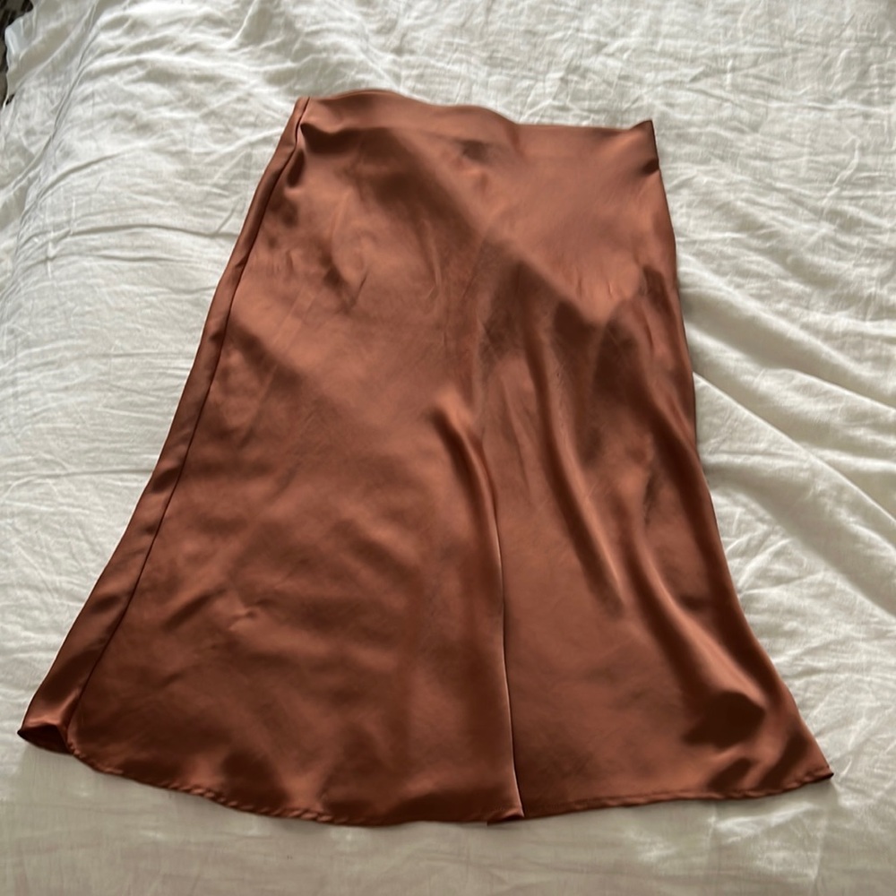 Banana Republic Satin Midi Skirt